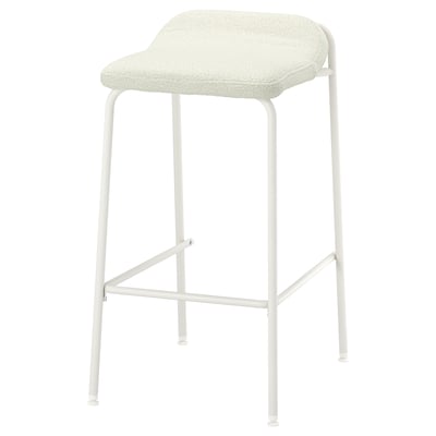 KESNACKEN Taburete de bar, altura de encimera de cocina blanco/Axvall color hueso, 26 "
