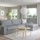 KIVIK Sofá 4 plazas+chaise longue, Tibbleby beige/gris