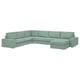 KIVIK Sofá de esquina 6plz+chaise longue, Tallmyra verde claro