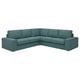 KIVIK Sofá esquinero, 4 plazas, Kelinge gris turquesa