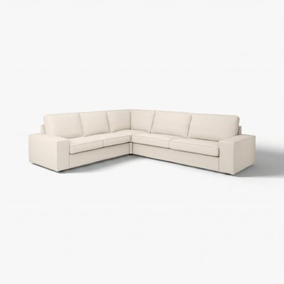 KIVIK Sofá esquinero, 5 plazas, Gunnared beige