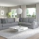 KIVIK Sofá esquinero, 5 plazas, Tibbleby beige/gris