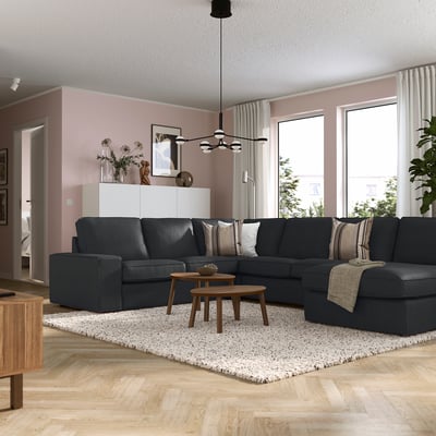 KIVIK Sofá esquinero 5 plz+chaise lounge, Tresund antracita