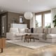 KIVIK Sofá esquinero 5 plz+chaise lounge, Tresund beige claro