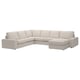 KIVIK Sofá esquinero 5 plz+chaise lounge, Tresund beige claro