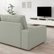 KIVIK Sofá esquinero 6plz+chaise lounge, Gunnared verde claro