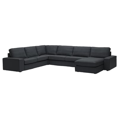 KIVIK Sofá esquinero 6plz+chaise lounge, Tresund antracita