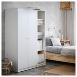 KLEPPSTAD Ropero con 2 puertas, blanco, 31 1/4x69 1/4 "
