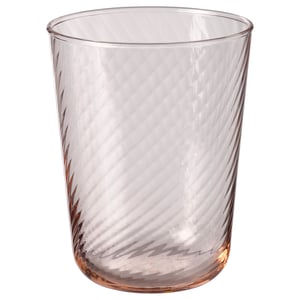 KLIPPLAX Vaso, a rayas rosado, 8 oz