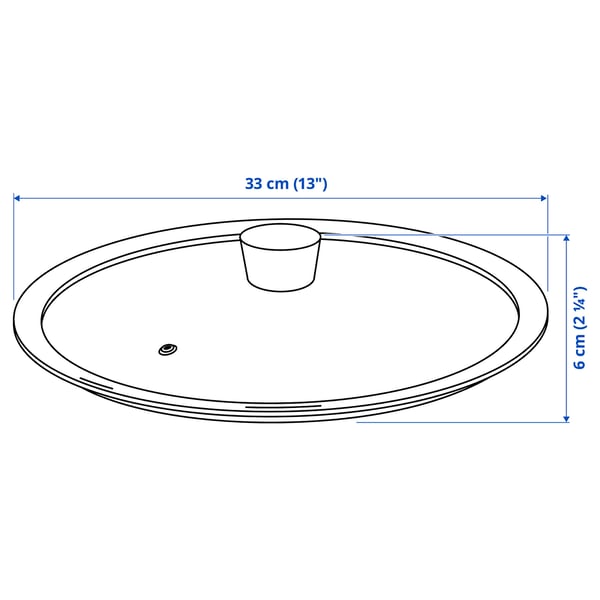 KLOCKREN Tapa para sartén, vidrio, 13 "