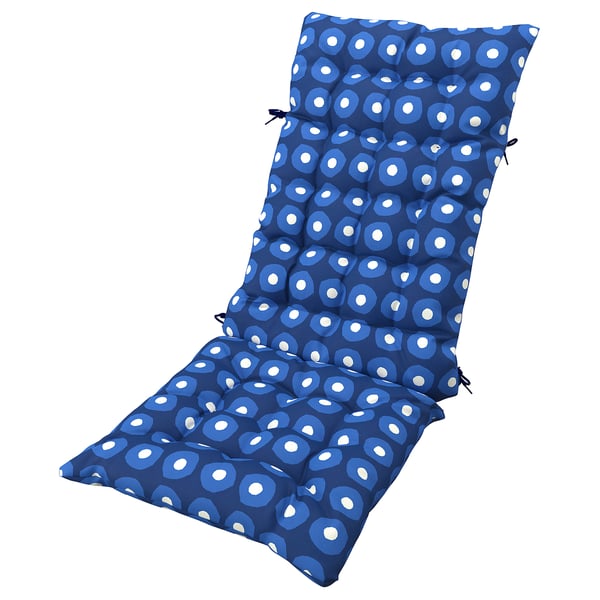 KLÖSAN Cojín para silla, exterior, azul oscuro, 17 3/4x45 5/8 "