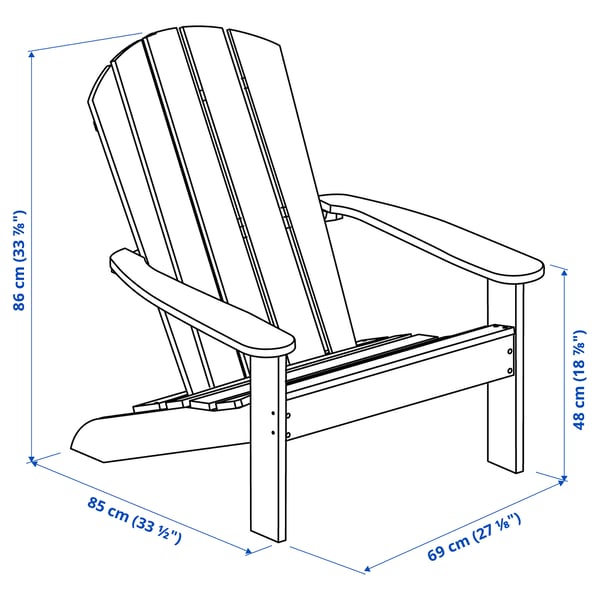 KLÖVEN Tumbona, exterior, blanco