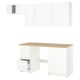 KNOXHULT Cocina, blanco armazón, 93x24x88 "