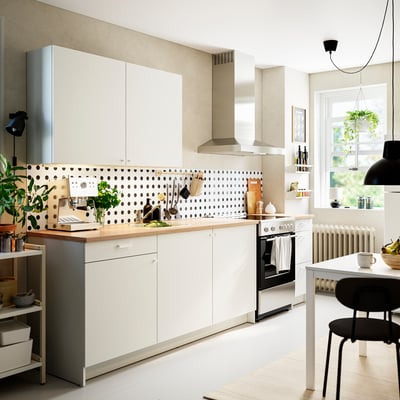 KNOXHULT Cocina, blanco, 117x24x88 "
