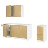 KNOXHULT Cocina, efecto de roble, 117x24x88 "
