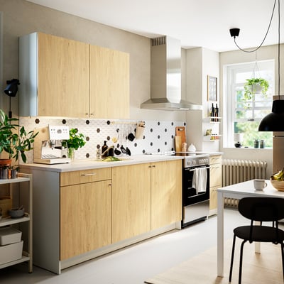 KNOXHULT Cocina, efecto de roble, 117x24x88 "