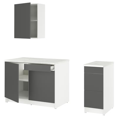 KNOXHULT Cocina, gris oscuro, 93x24x88 "