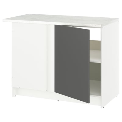 KNOXHULT Gabinete bajo de esquina, gris oscuro, 44x24x36 "