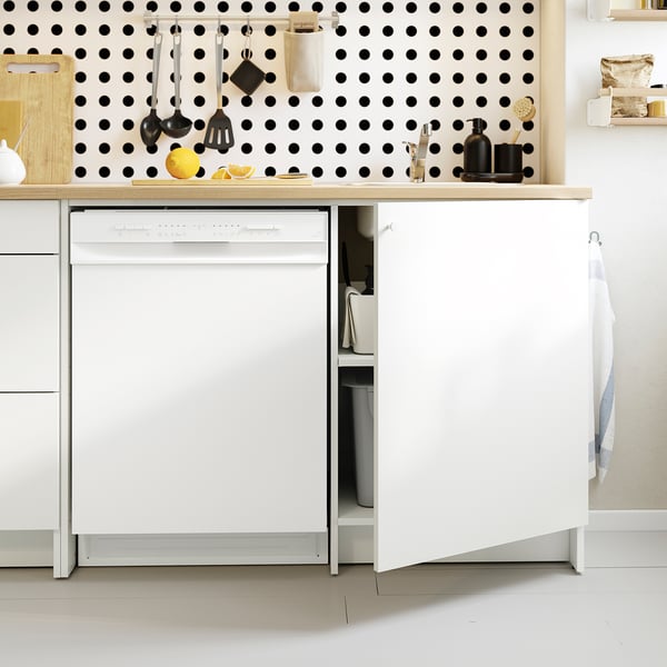 KNOXHULT Gabinete bajo+puerta y hueco, blanco, 48x24x36 "