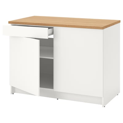 KNOXHULT Gabinete bajo+puertas y cajón, blanco, 48x24x36 "