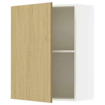 KNOXHULT Gabinete de pared+puerta, efecto de roble, 24x12x30 "