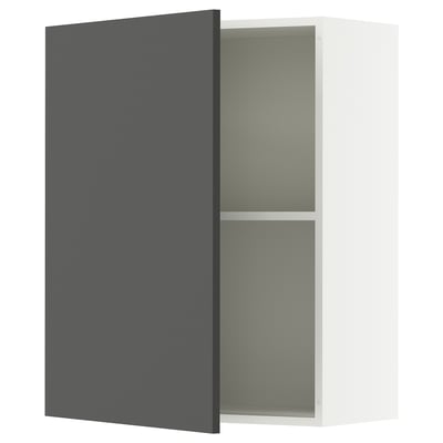 KNOXHULT Gabinete de pared+puerta, gris oscuro, 24x12x30 "