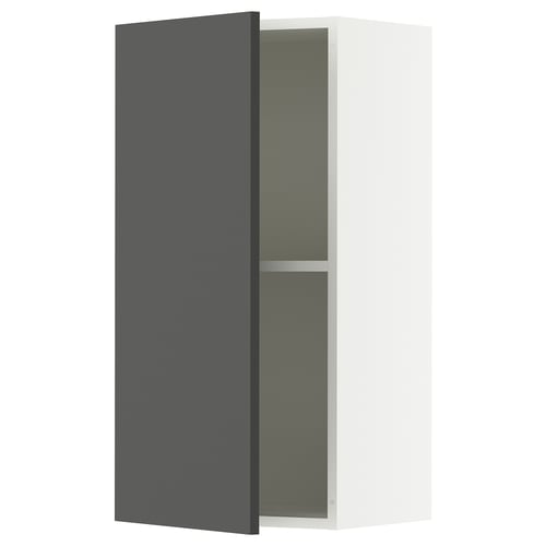 KNOXHULT Gabinete de pared+puerta, gris oscuro, 15x12x30 "
