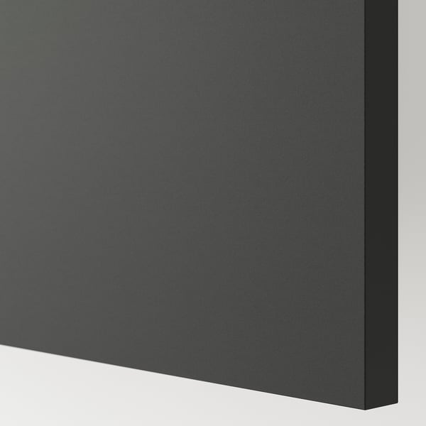 KNOXHULT Gabinete de pared+puerta, gris oscuro, 24x12x30 "