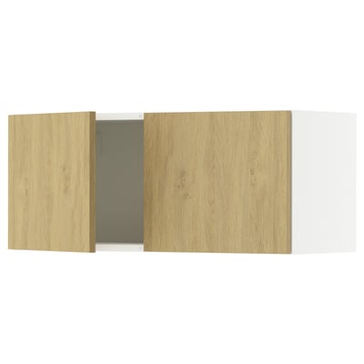 KNOXHULT Gabinete de pared+puertas, efecto de roble, 30x12x12 1/2 "