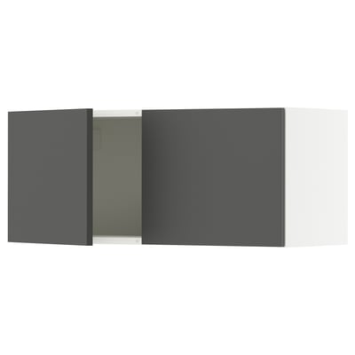 KNOXHULT Gabinete de pared+puertas, gris oscuro, 30x12x12 1/2 "