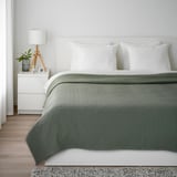 KÖLAX Colcha, gris-verde, Tamaño full/queen