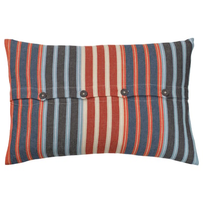 KORALLBUSKE Funda para cojín, azul oscuro/rojo, 16x23 "