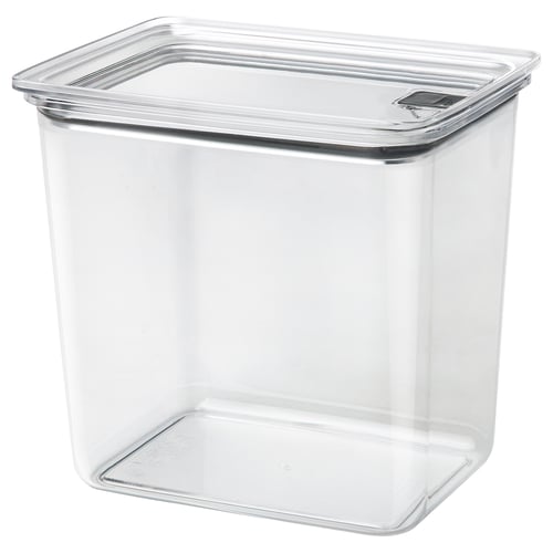 KORALLVIPPA Bote con tapa, transparente, 108 oz