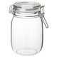 KORKEN Bote con tapa, vidrio transparente, 34 oz