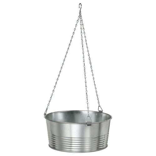 KORKGRAN Maceta colgante, interior/exterior/galvanizado, 10 ¾ "