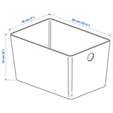 KUGGIS Caja, gris claro, 7x10 ¼x6 "