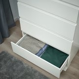 KULLEN Cómoda de 5 cajones, blanco, 27 1/2x44 1/8 "