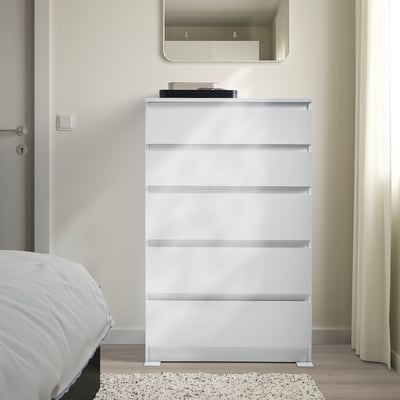 KULLEN Cómoda de 5 cajones, blanco, 27 1/2x44 1/8 "