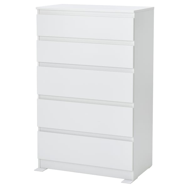 KULLEN Cómoda de 5 cajones, blanco, 27 1/2x44 1/8 "