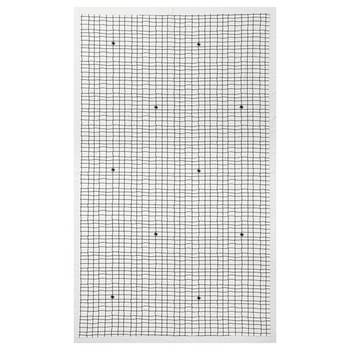 KUSTFYR Mantel, blanco/negro, 57x94 "