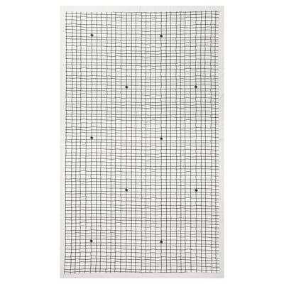 KUSTFYR Mantel, blanco/negro, 57x94 "
