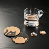 KUSTFYR Posavasos, corcho/con diseño, 4 "