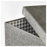 KVARNVIK Caja de almacenamiento+tapa, gris, 12 ½x13 ¾x12 ½ "