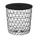 KVISTBRO Mesa de almacenamiento, negro, 17 3/8 "