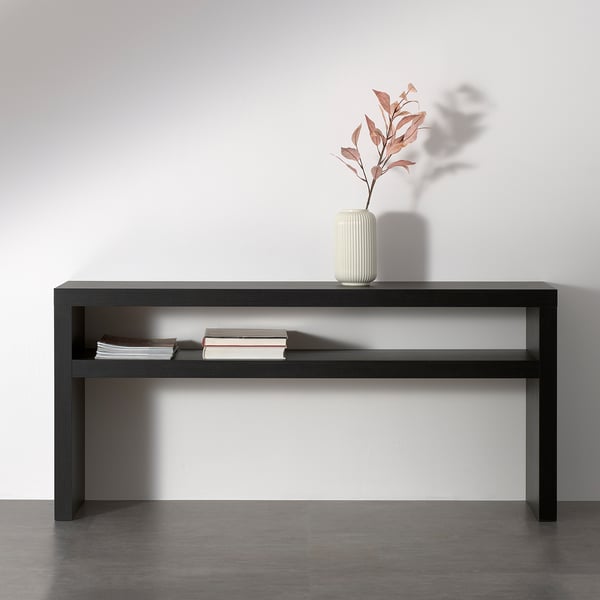 LACK Consola, negro-marrón, 55 1/8x15 3/8 "