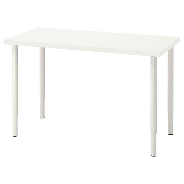 LAGKAPTEN / OLOV Escritorio, blanco, 47 1/4x23 5/8 "