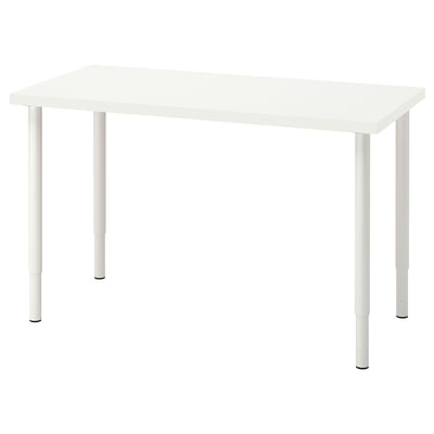 LAGKAPTEN / OLOV Escritorio, blanco, 47 1/4x23 5/8 "