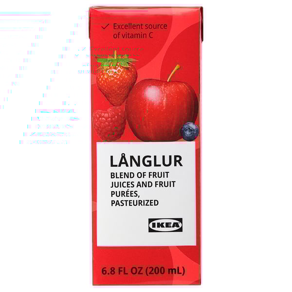 LÅNGLUR Batido de frutas, rojo/vitamina C adicional, 7 oz