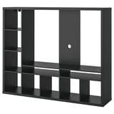 LAPPLAND Módulo de almacenaje para TV, negro-marrón, 72x15 3/8x57 7/8 "