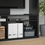 LAPPLAND Módulo de almacenaje para TV, negro-marrón, 72x15 3/8x57 7/8 "
